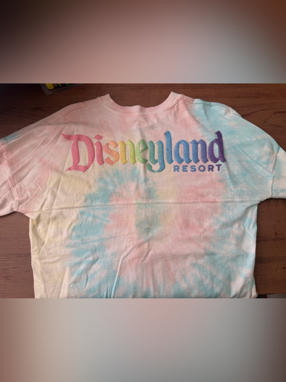 Disneyland Youth Spirit Jersey Tie-Dye Rainbow Glitter